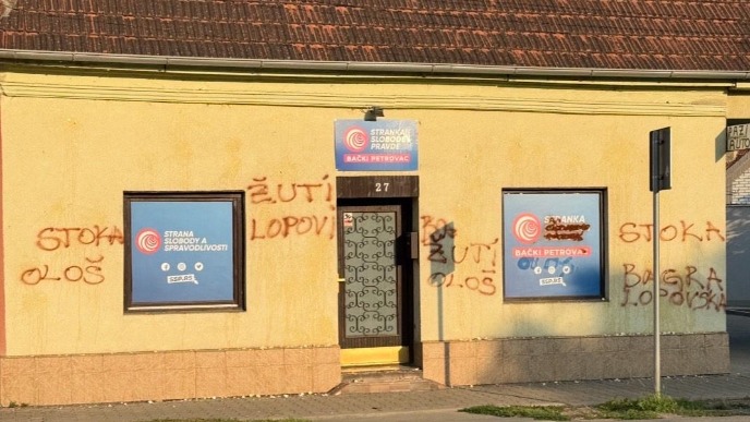Grafiti na prostorijama SSP
